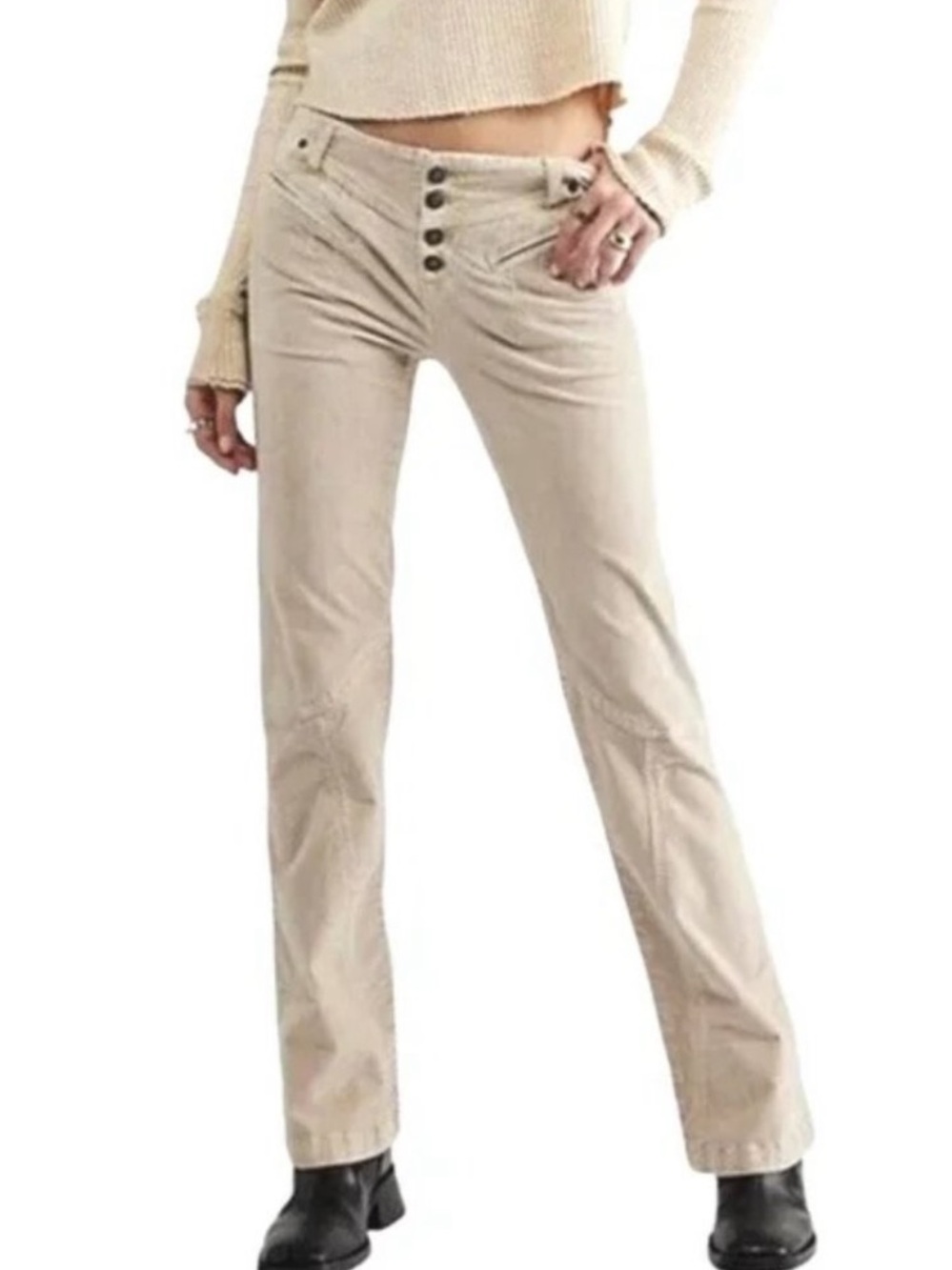 Free People Hit Back Slim Flare Pants Dize 4 - Picture 2 of 5